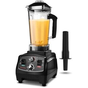 Wantjoin 68Oz ETL Commercial Blender, 1800W High Power with Timer for Smoothies